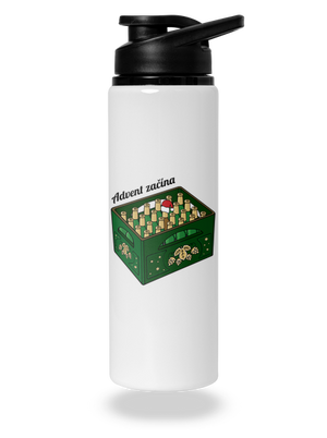 Advent začína flaša na vodu White