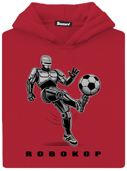 Robokop detská mikina klokanka Fire Red