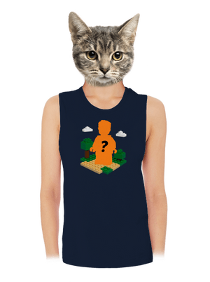 Lego z vlastnej fotky dámske tielko voľné Navy