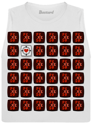 Pexeso dámske tielko voľné White