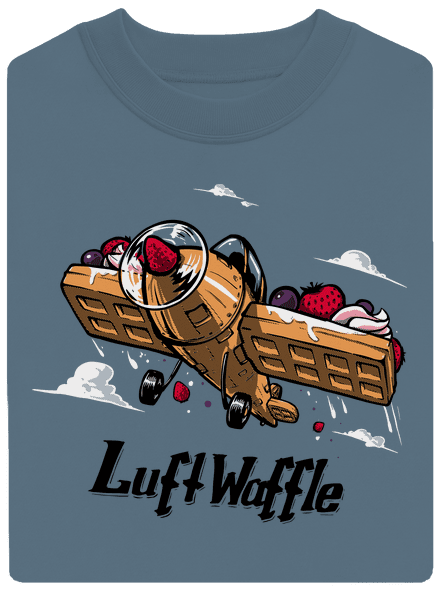 Luftwaffle unisex mikina bez kapucne Nordic Blue