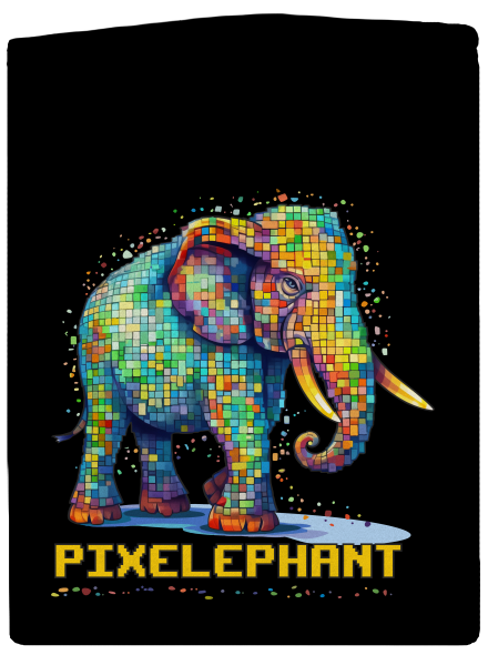 Pixelephant dámska mikina na zips Black