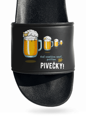 Pivečka šľapky Black