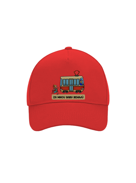 Za mnou baby behajú šiltovka baseballka Classic Red