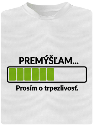 Premýšľam pánske športové tričko White