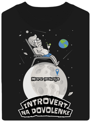Introvert na dovolenke unisex mikina bez kapucne Black