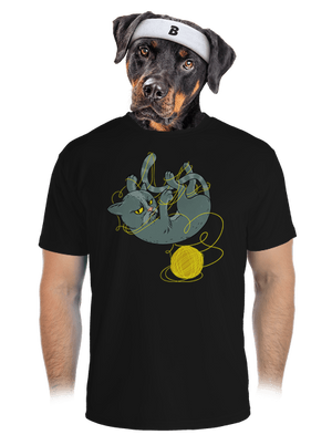 Nevrlý kocúr pánske športové tričko Black
