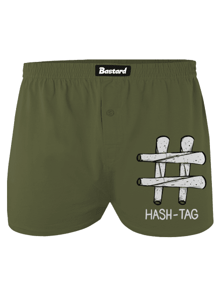 Hash tag pánske trenky Khaki