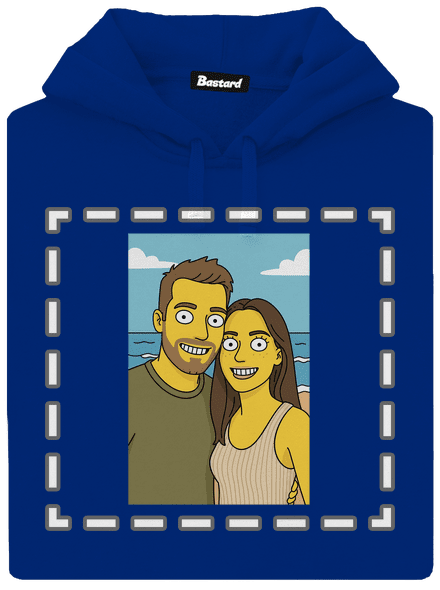 Simpsonovi z vlastnej fotky dámska mikina klokanka Royal Blue Mal