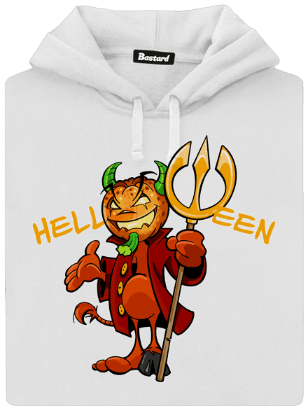 Helloween dámska mikina klokanka White
