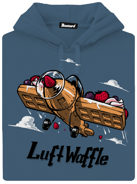 Luftwaffle dámska mikina klokanka Denim