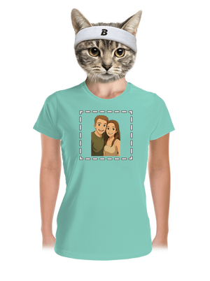 Ghibli efekt z vlastnej fotky dámske športové tričko Mint Mal