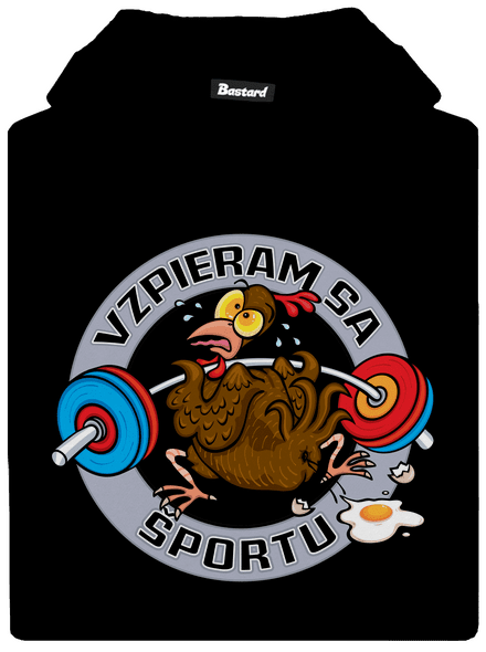 Vzpieram sa sportu detská mikina klokanka Black