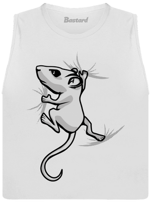 Myšiak dámske tielko voľné White