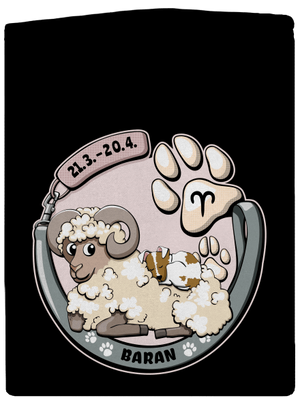 Psí horoskop: Baran pánska mikina na zips Black