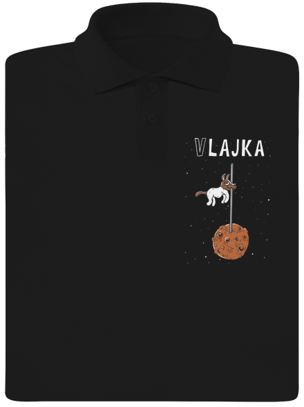 Vlajka pánska polokošeľa Black