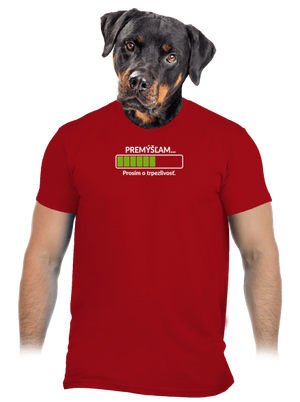 Premýšľam pánske tričko Red