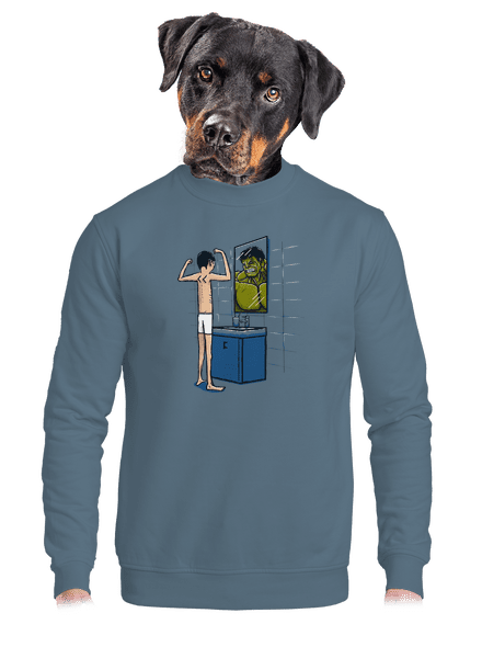 Hulk unisex mikina bez kapucne Nordic Blue
