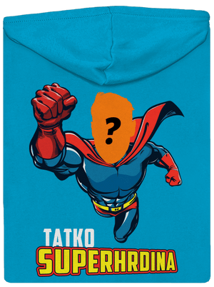 Tatko superhrdina dámska mikina na zips Blue Atol