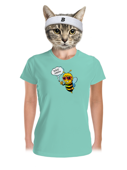 Bee happy dámske športové tričko Mint Mal