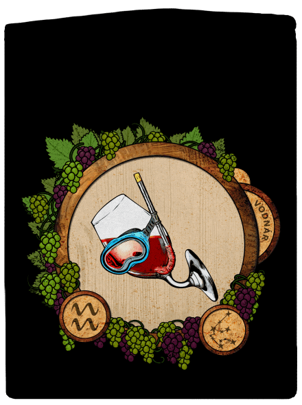 Vínny horoskop: Vodnár dámska mikina na zips Black