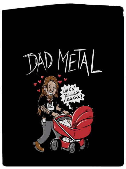 Dad metal dámska mikina na zips Black
