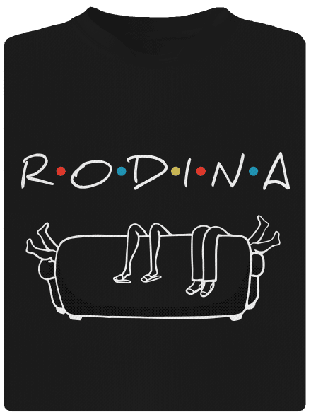 Rodina detské športové tričko Black