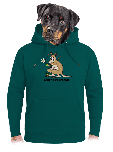 Šťastie vo vrecku unisex mikina premium Emerald Green