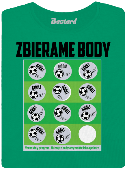Zbierame body - futbal dámske tričko Kelly Green Mal