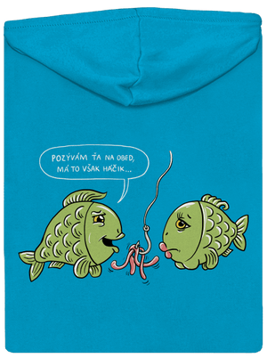 Háčik dámska mikina na zips Blue Atol