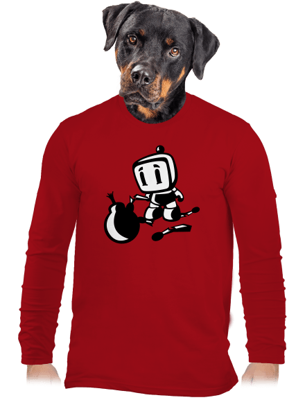 Bomberman pánske dlhý rukáv Red