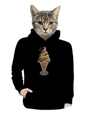 De(s)ert dámska mikina klokanka Black