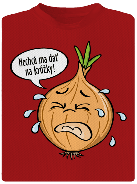 Cibuľa na krúžky pánske športové tričko Red Mal
