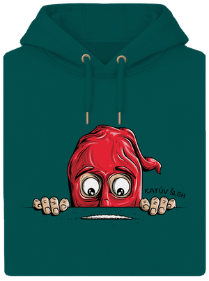 Katův šleh unisex mikina premium Emerald Green