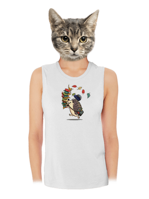 Listár dámske tielko voľné White