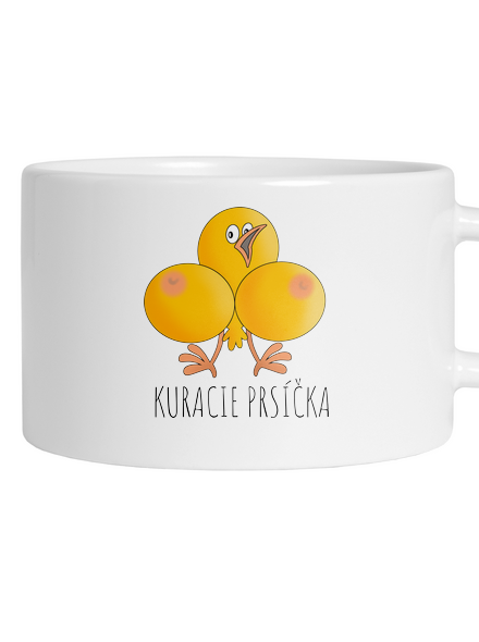 Kuracie prsíčka hrnček makronka White