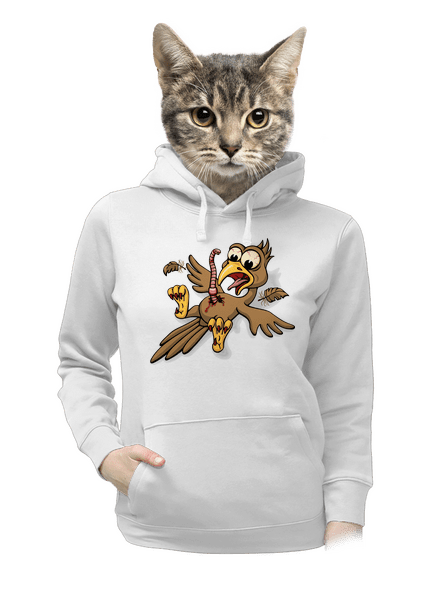 Dážďovkovotrelec dámska mikina klokanka White