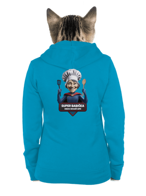 Super babička dámska mikina na zips Blue Atol