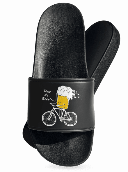 Tour de beer šľapky Black