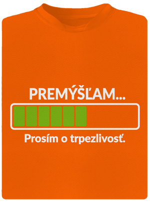 Premýšľam pánske športové tričko Neon Orange