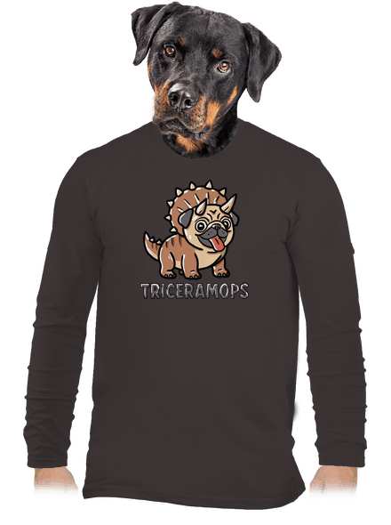 Triceramops pánske dlhý rukáv Bear Brown