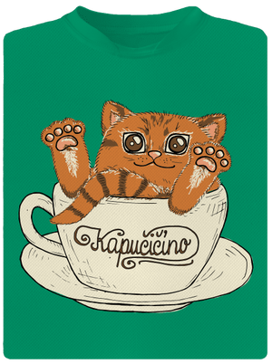 Kapučičíno detské športové tričko Kelly Green Mal