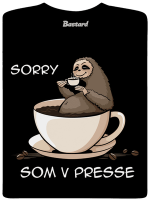 V presse pánske dlhý rukáv Black