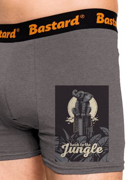 Back to the jungle boxerky Gray Melange