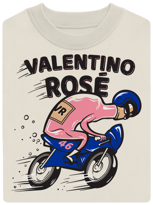 Valentino Rosé unisex mikina bez kapucne Off White