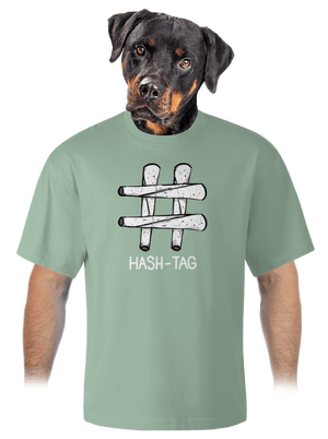 Hash tag unisex tričko oversized Sage