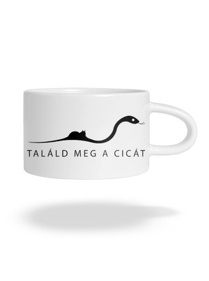 Nájdi mačku hrnček makronka White