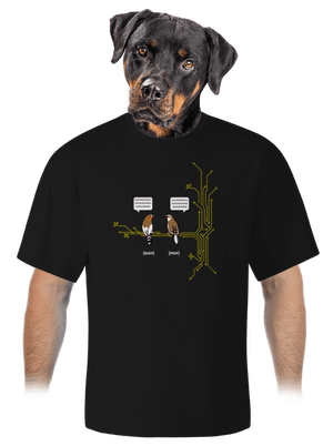 Beep and Peep unisex tričko oversized Black