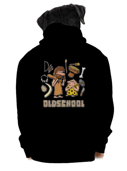 Oldschool pánska mikina na zips Black