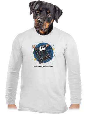 Padá server pánske dlhý rukáv White